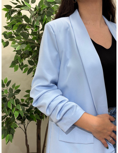 Blazer de Manga Arregaçada