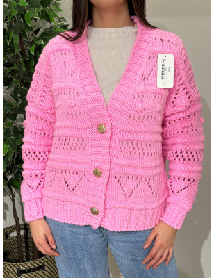 Casaco de malha trabalhada