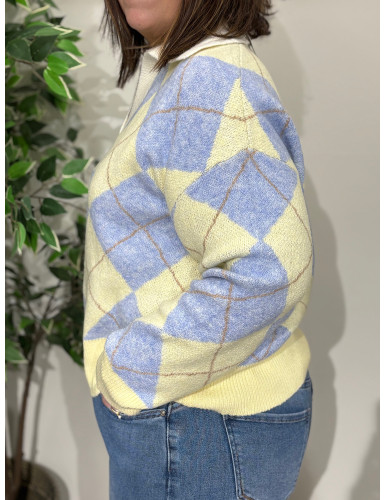 Polo de malha c/losangos