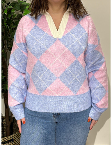 Polo de malha c/losangos