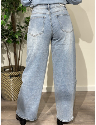 Calças de ganga clara Wide Leg