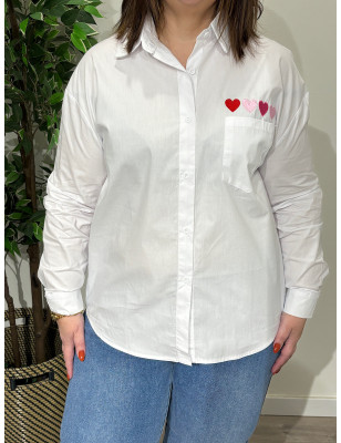 Camisa básica c/corações