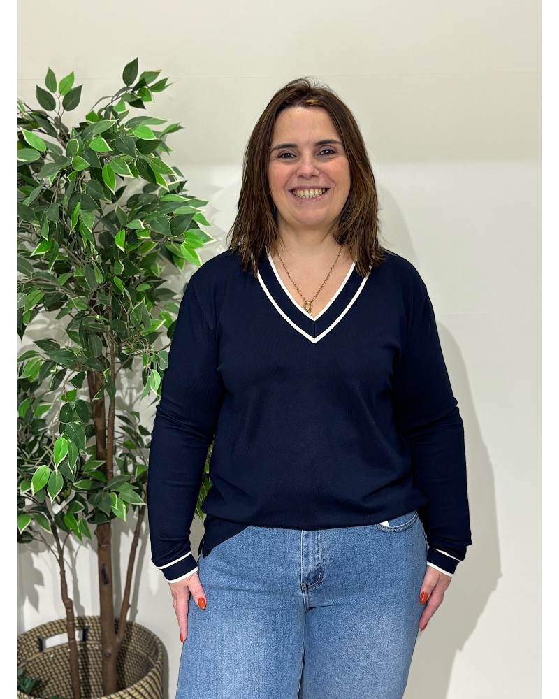 Pulôver simples de malha