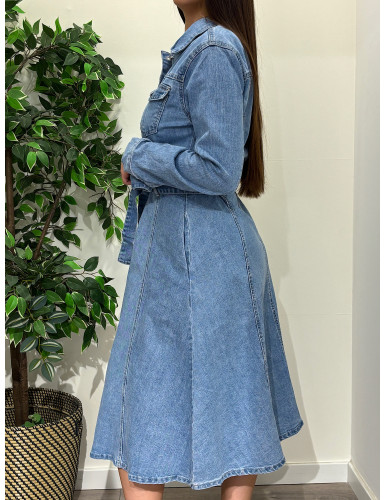 Vestido de ganga c/roda