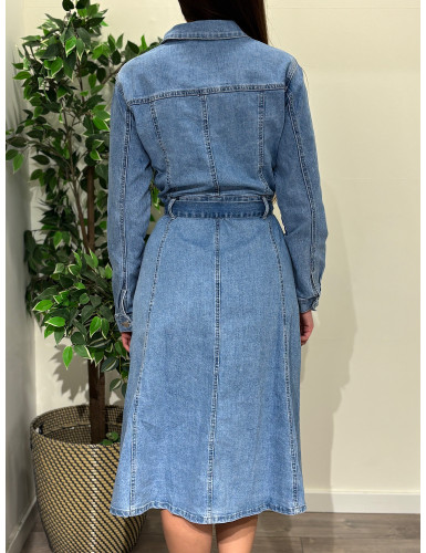 Vestido de ganga c/roda