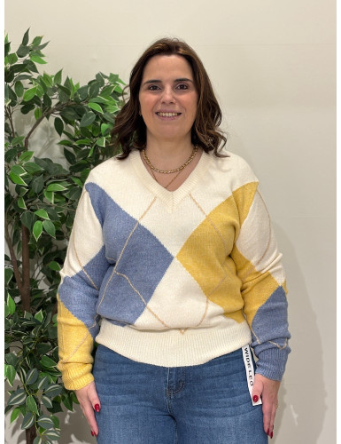 Camisola de losangos