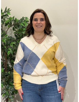 Camisola de losangos