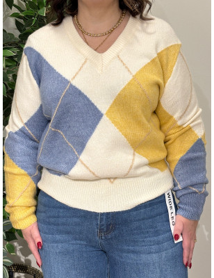 Camisola de losangos