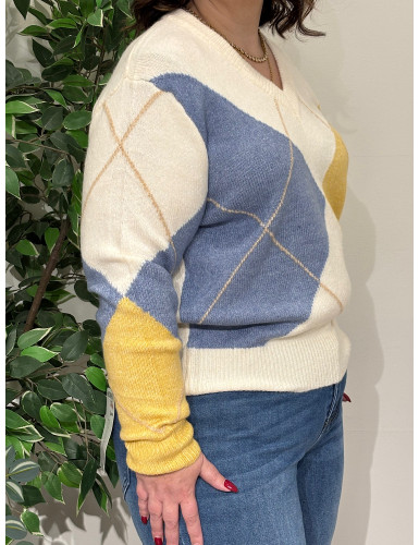 Camisola de losangos