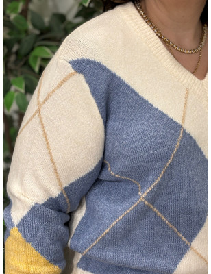 Camisola de losangos