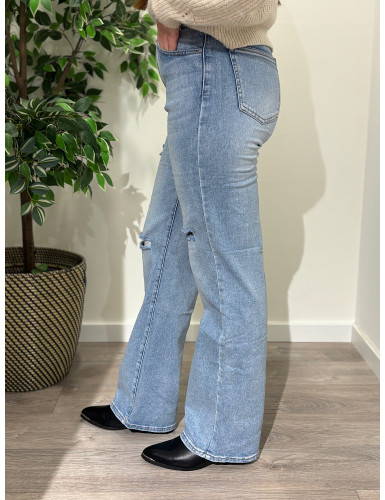 Calças de ganga Wide Leg c/rasgos