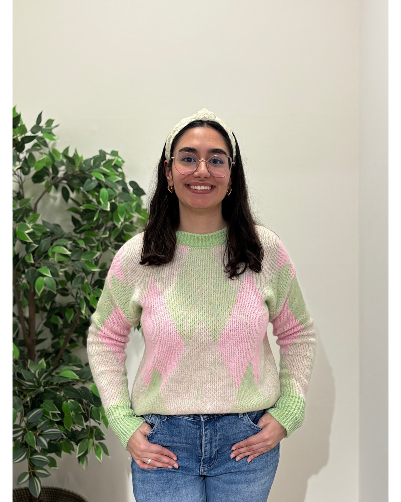 Camisola de losangos