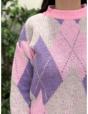 Camisola de losangos