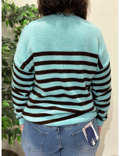 Camisola de malha ás riscas