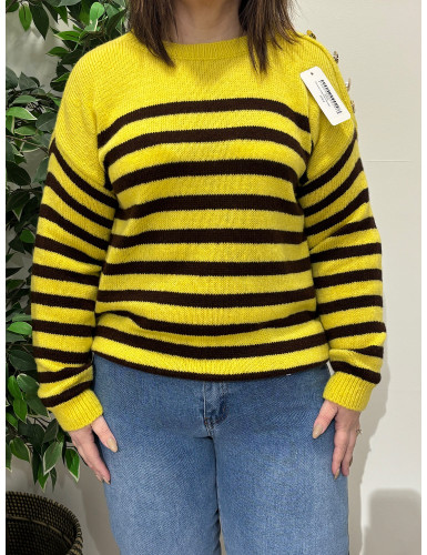 Camisola de malha ás riscas