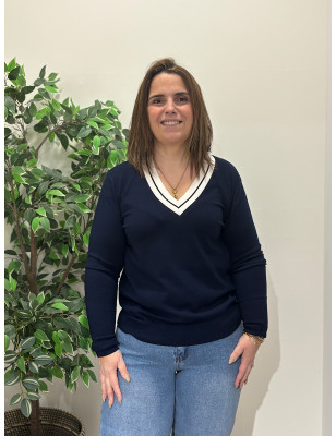 Pulôver Liso com decote em V