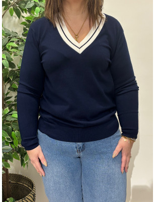Pulôver Liso com decote em V