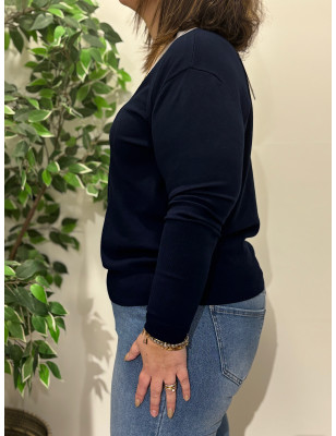 Pulôver Liso com decote em V