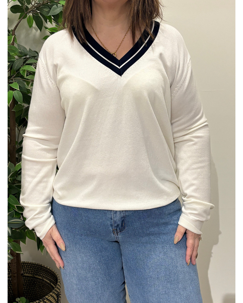 Pulôver Liso com decote em V