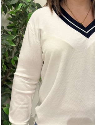 Pulôver Liso com decote em V