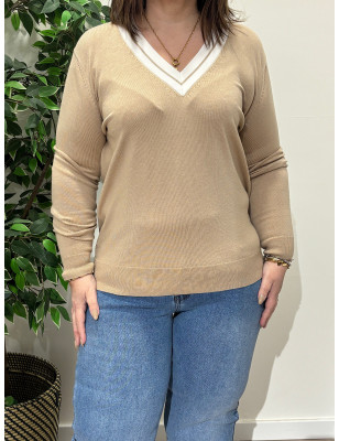Pulôver Liso com decote em V