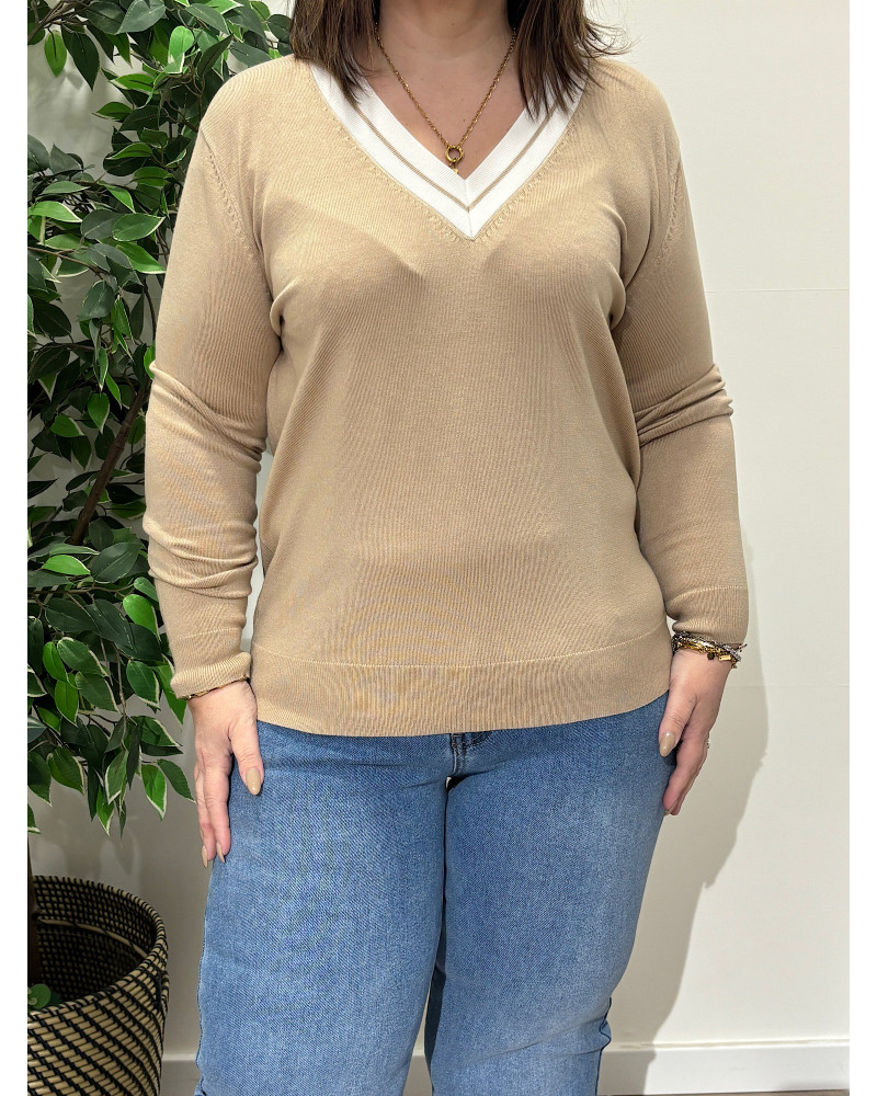 Pulôver Liso com decote em V