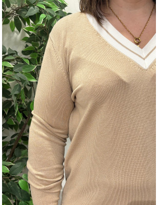 Pulôver Liso com decote em V