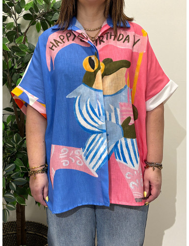 Camisa Estampada Oversize