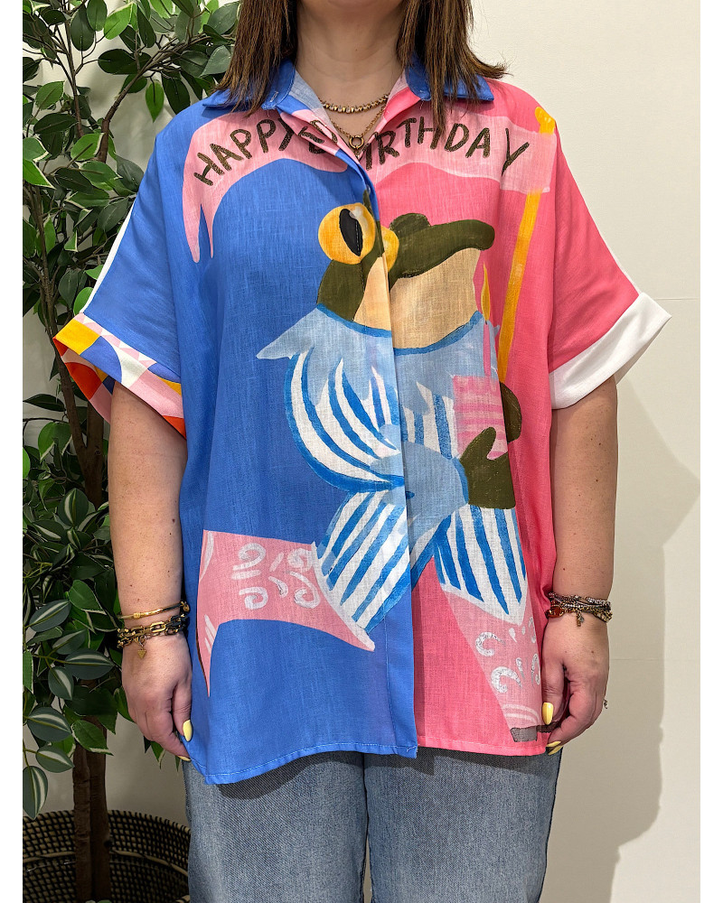 Camisa Estampada Oversize