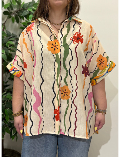 Camisa Estampada Oversize