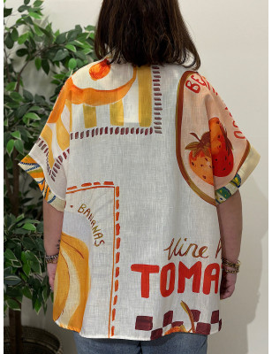 Camisa Estampada Oversize