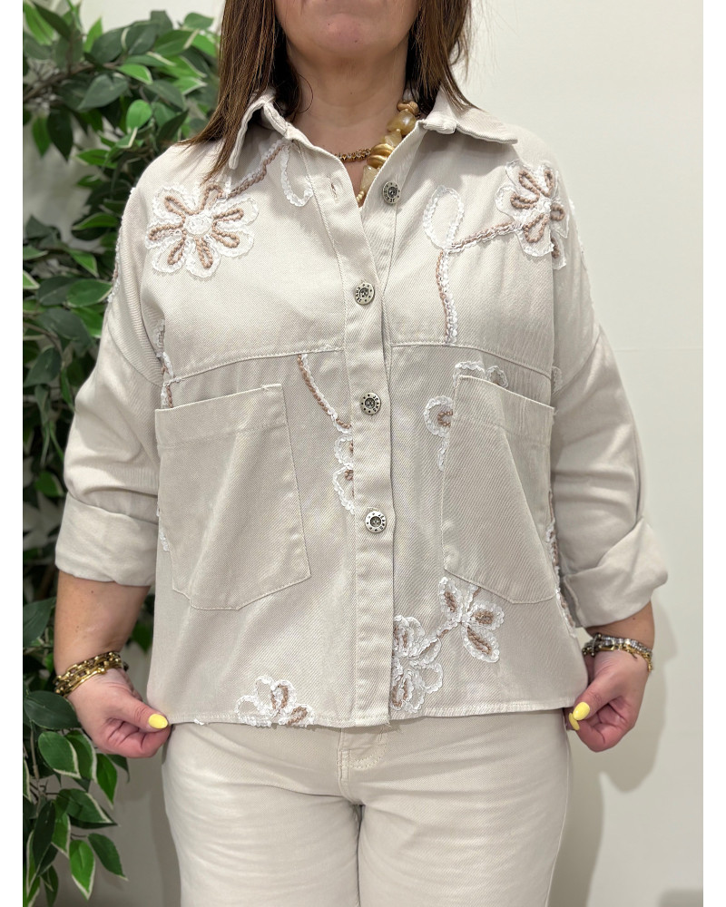 Casaco de Ganga Trabalhado