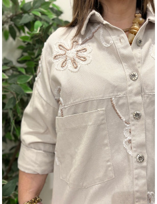 Casaco de Ganga Trabalhado