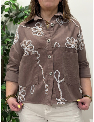 Casaco de Ganga Trabalhado