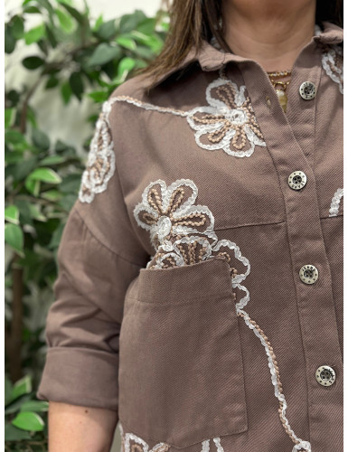 Casaco de Ganga Trabalhado