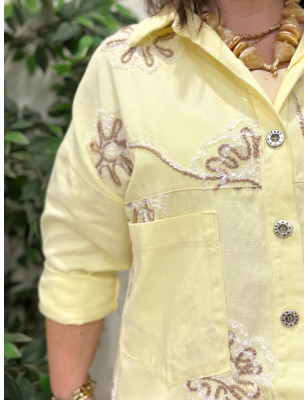 Casaco de Ganga Trabalhado