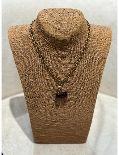 Colar Cereja com malha fina