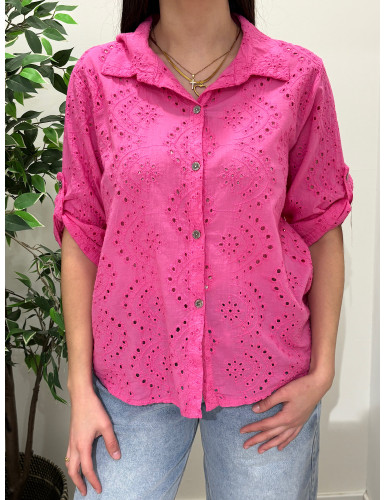 Camisa em Bordado Inglês