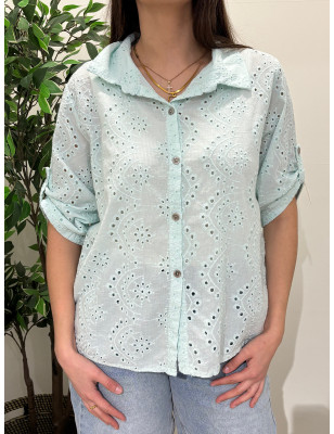 Camisa em Bordado Inglês