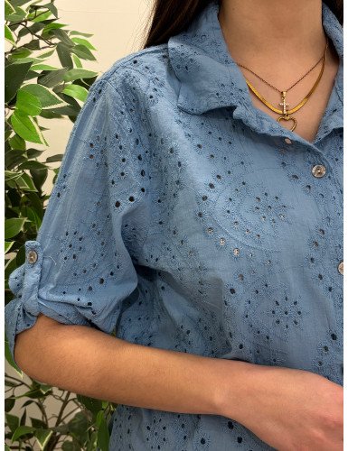 Camisa em Bordado Inglês