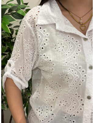 Camisa em Bordado Inglês
