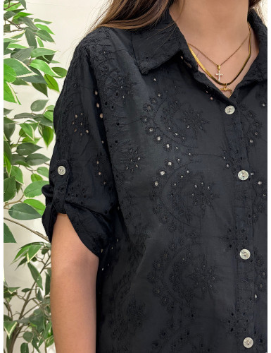 Camisa em Bordado Inglês